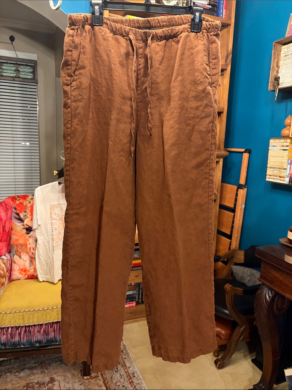 Rails Emmie Linen Drawstring Pants in Expresso
